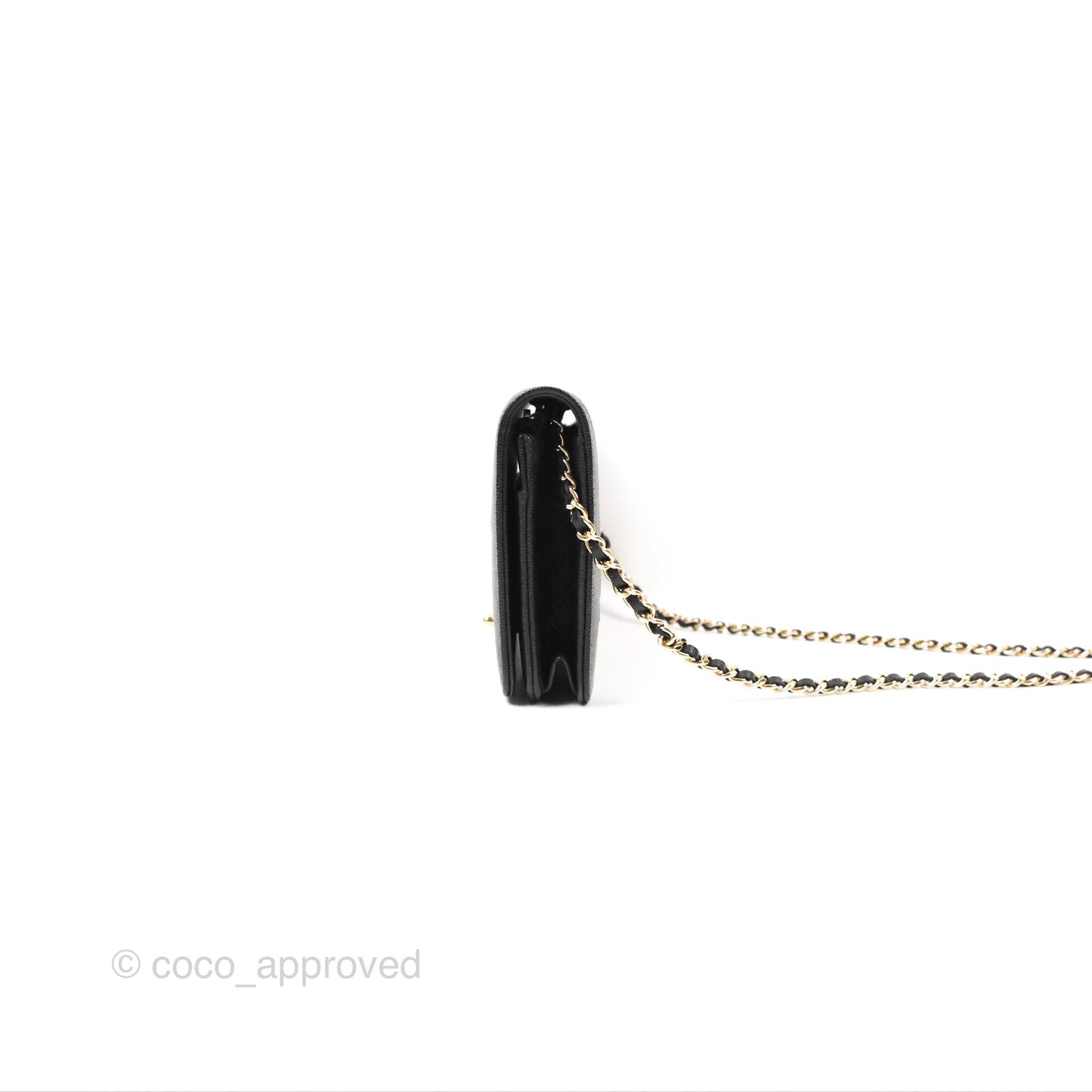 Chanel Mademoiselle WOC Black Caviar Gold Hardware