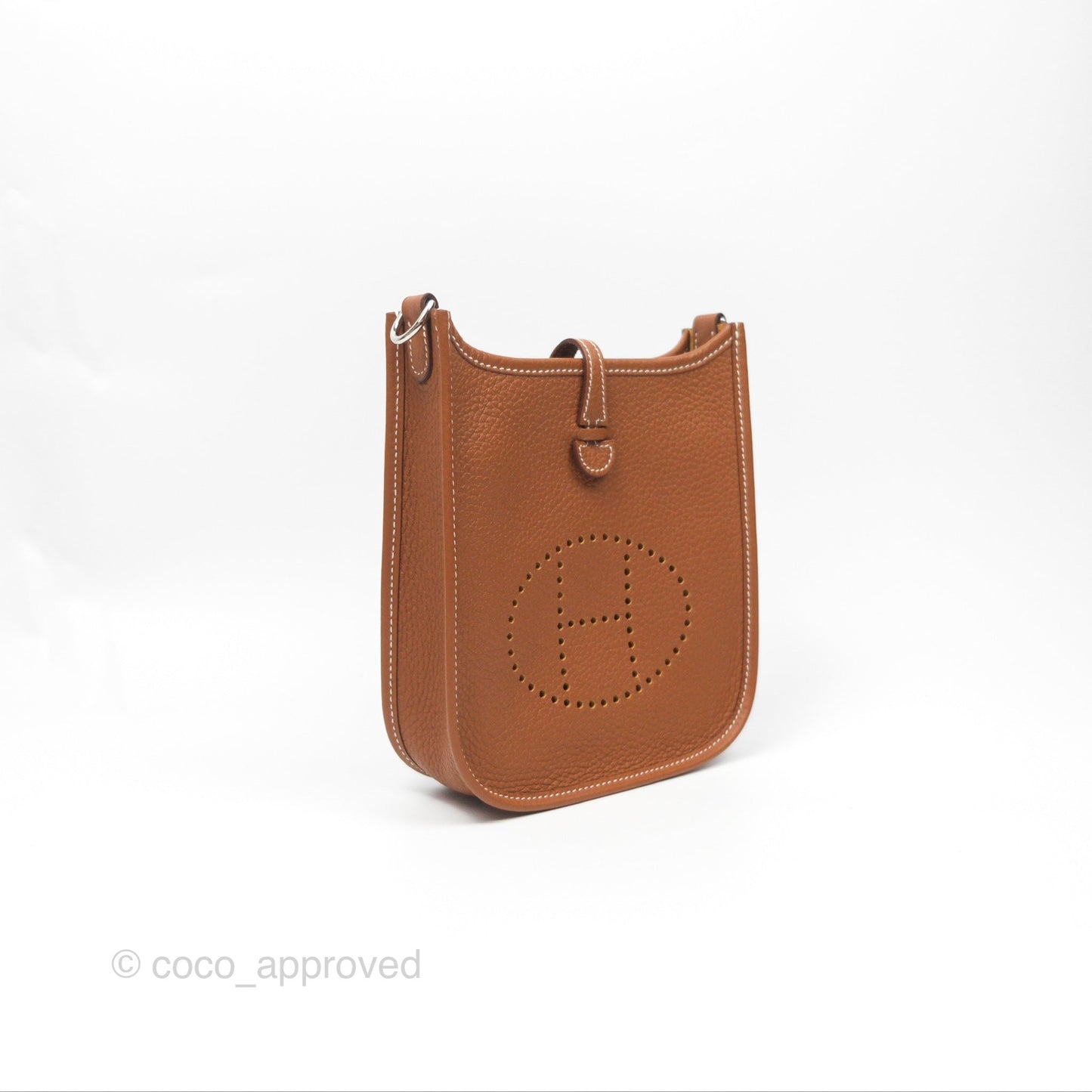 Hermès Mini Evelyne 16 Gold Clemence Palladium Hardware