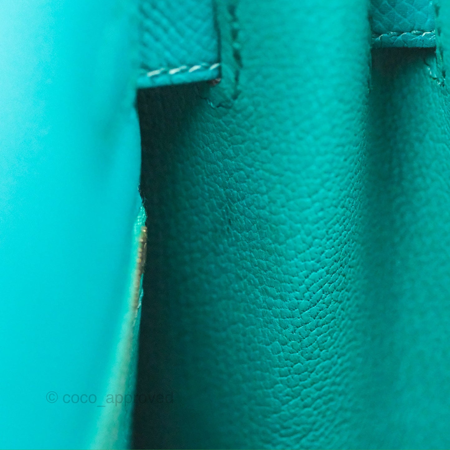 Hermès Sellier Kelly 28 Bleu Paon Epsom Gold Hardware