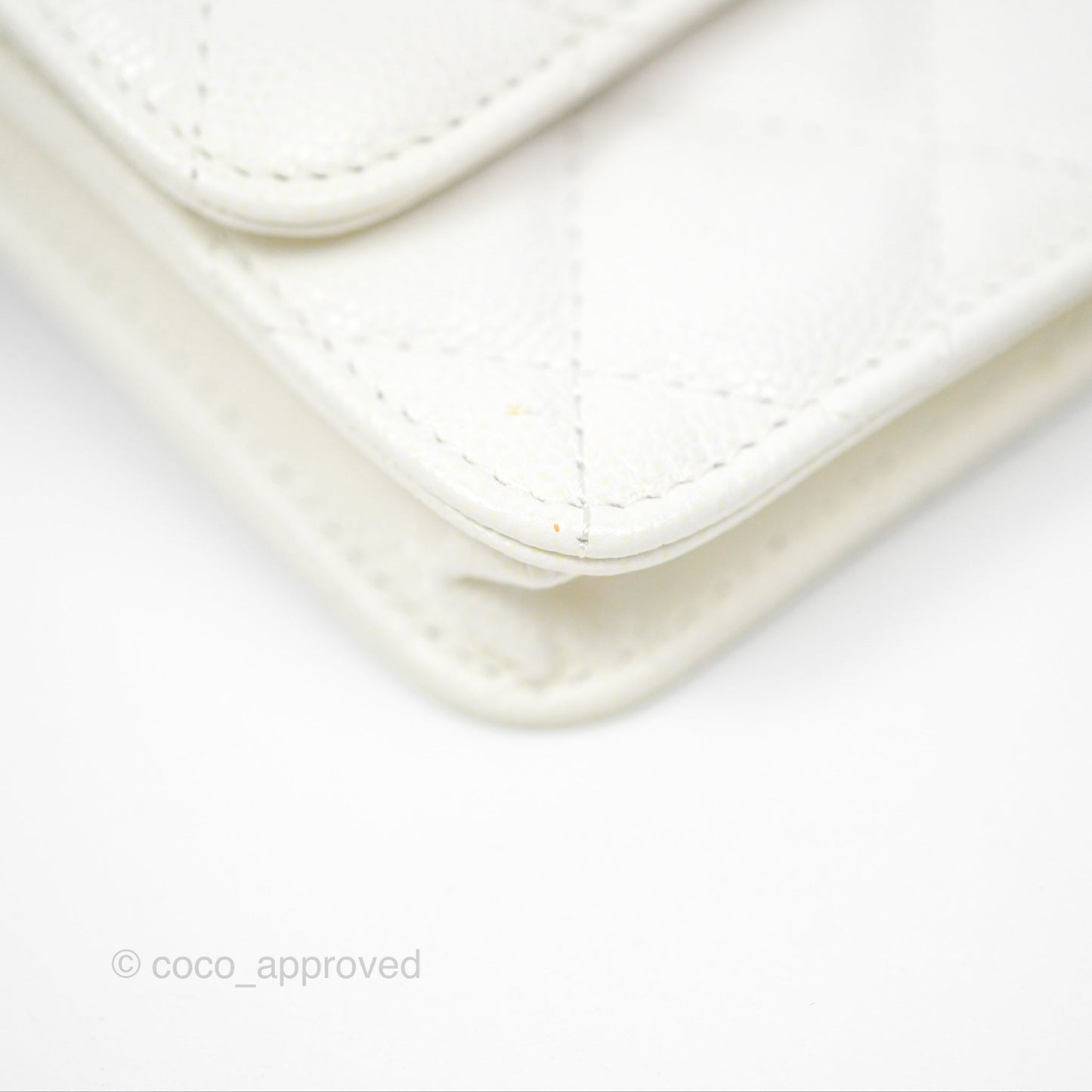 Chanel My Everything Belt Flap Card Holder White Caviar Incognito Hardware