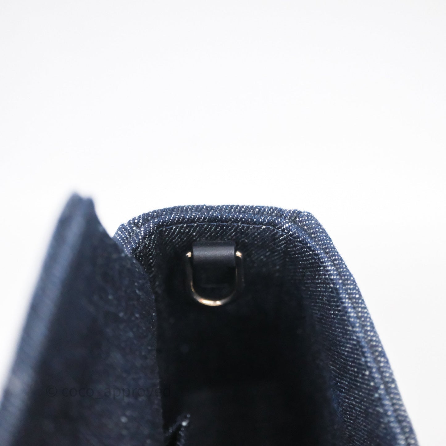 Christian Dior Medium Lady D-Joy Denim Eyelet Silver Hardware