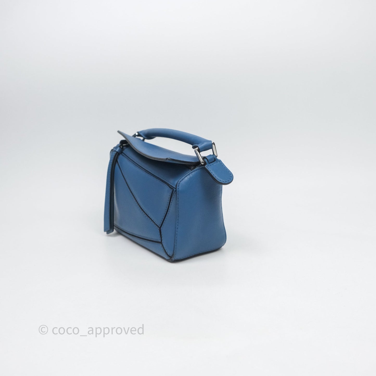 Loewe Mini Puzzle Bag Blue Calfskin