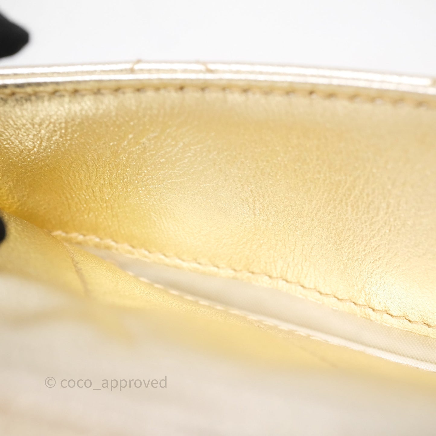 Chanel Vintage Camera Bag Gold Lambskin Gold Hardware
