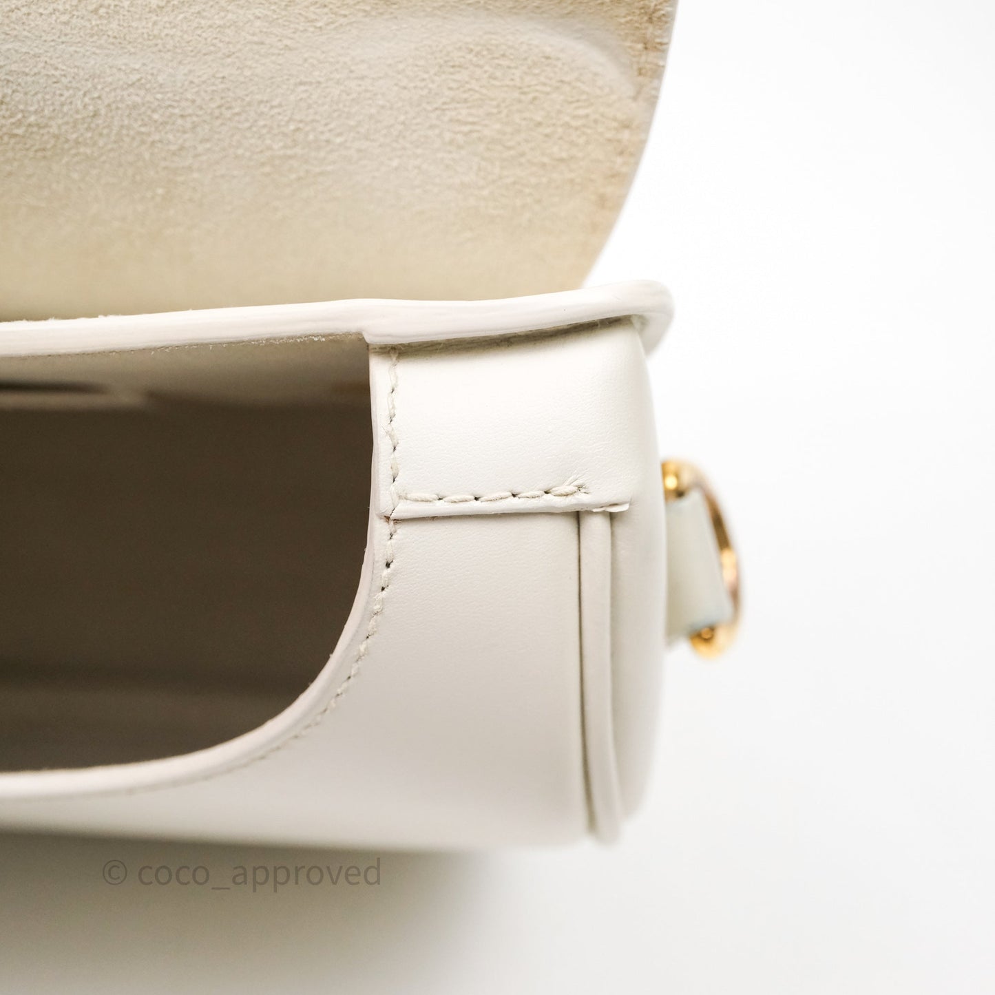 Dior Medium Bobby Bag Off White Calfskin Gold Hardware