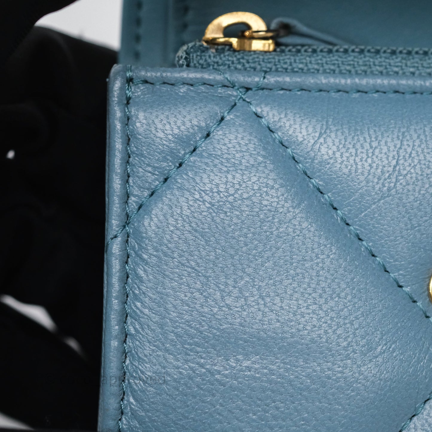 Chanel 19 Short Flap Wallet Cloud Blue Lambskin