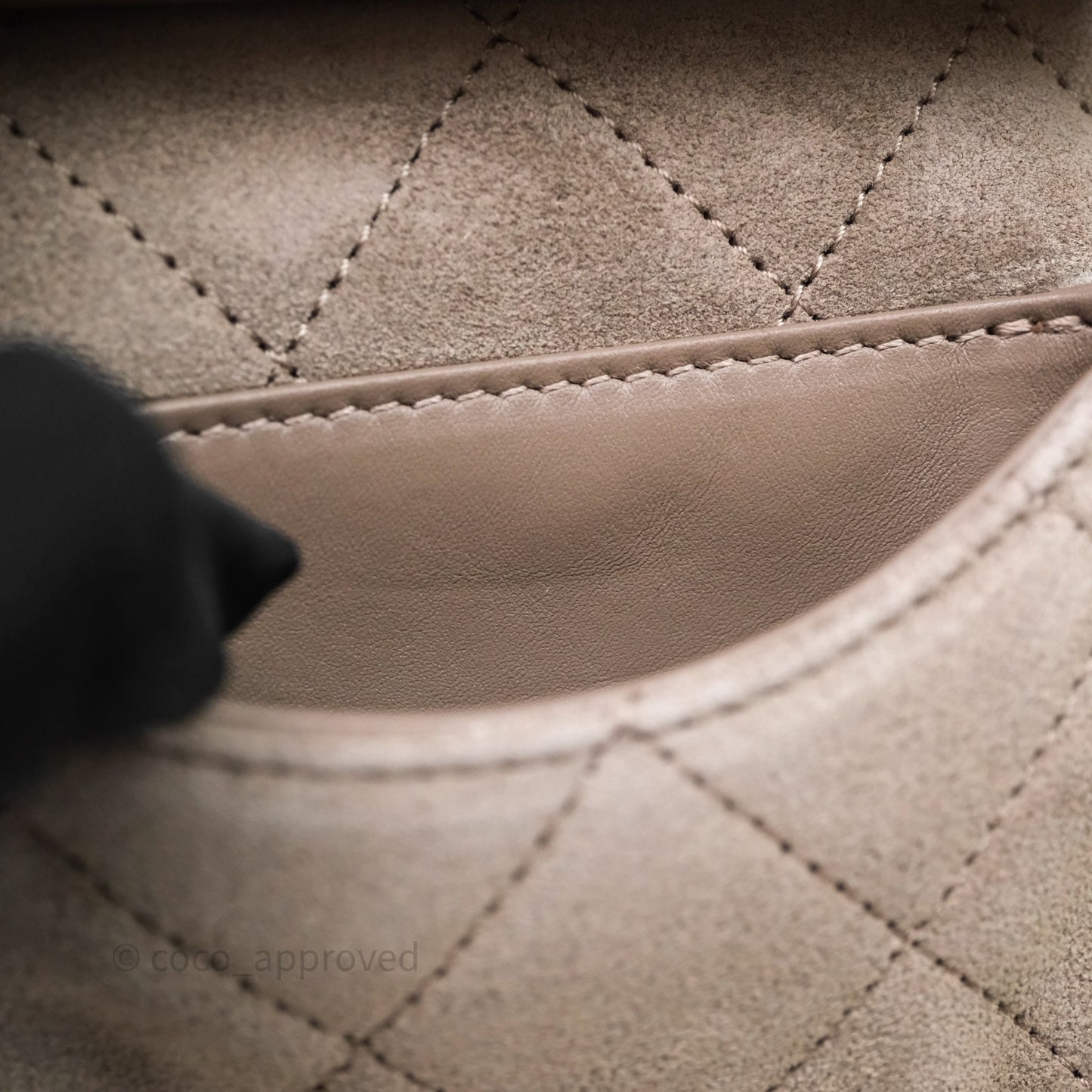 Chanel 25 Small Suede Calfskin Aged Gold Hardware