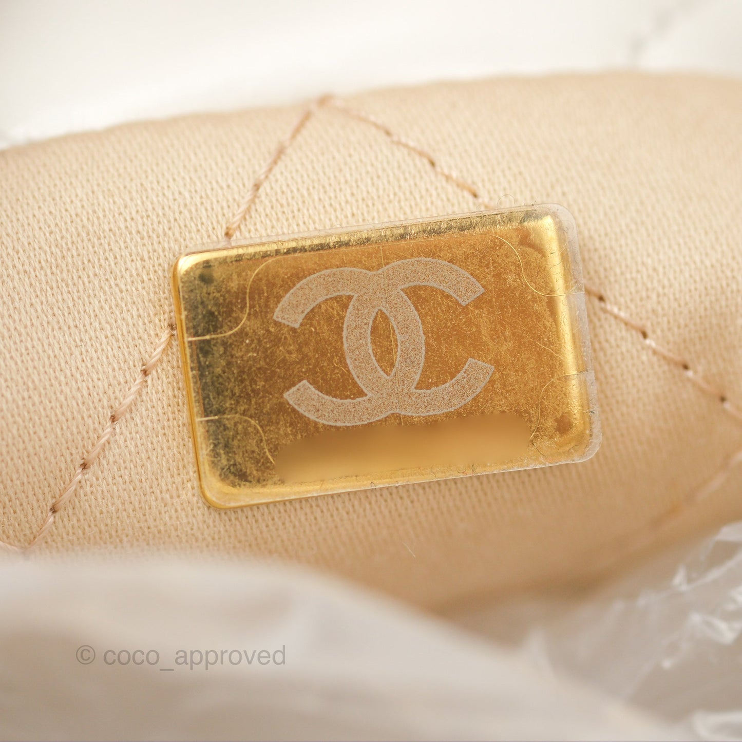 Chanel 22 Mini Bag White Crumpled Calfskin