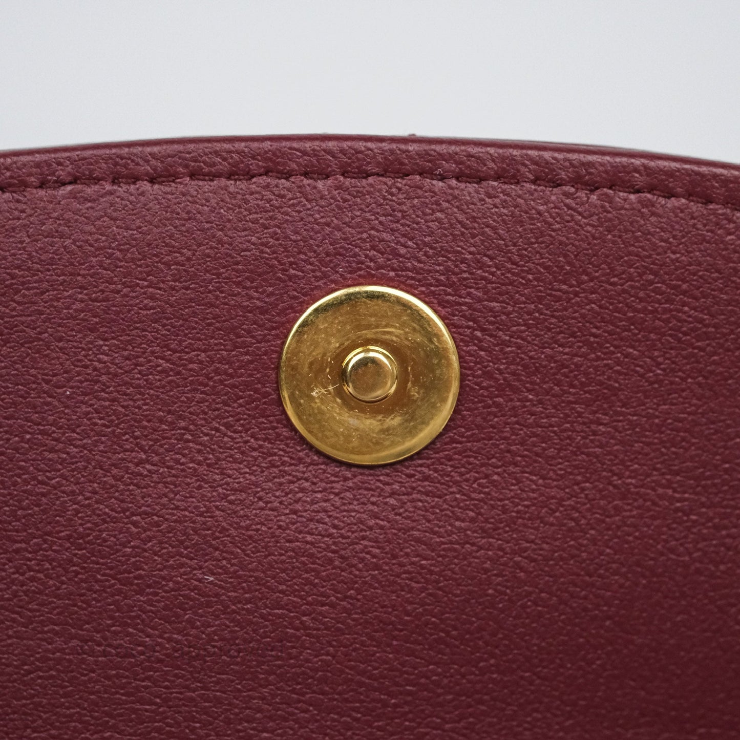 Chanel Mini WOC with CC Chain Burgundy Lambskin Gold Hardware 22K