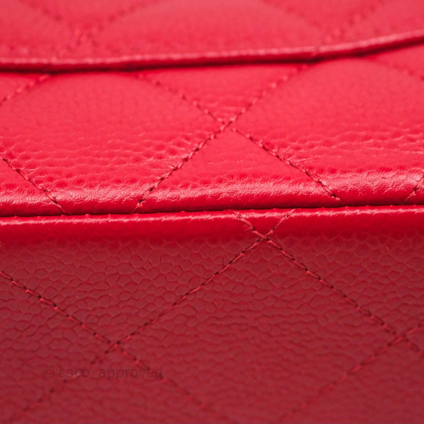 Chanel Quilted Maxi Double Flap Red Caviar Silver Hardware⁣⁣