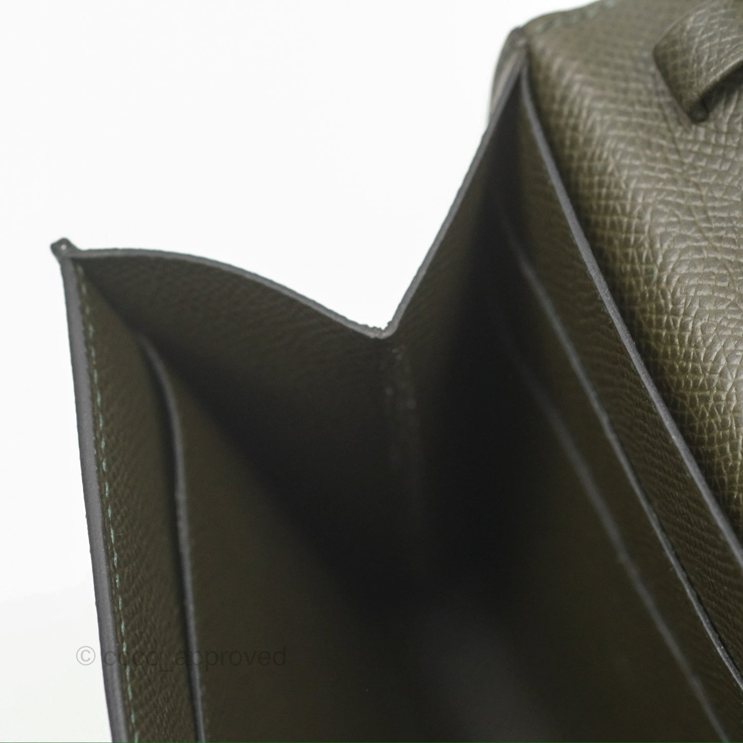 Hermès Clic 16 Wallet On Chain Vert De Gris Epsom Gold Hardware
