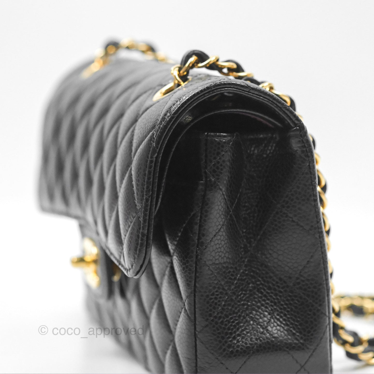 Chanel Small Classic Quilted Flap Black Caviar Gold Hardware