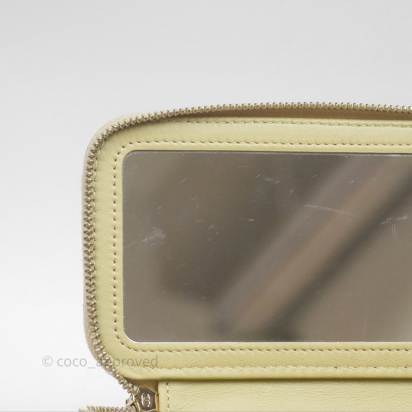 Chanel Top Handle Vanity with Chain Olive Green Lambskin Aged Gold Hardware