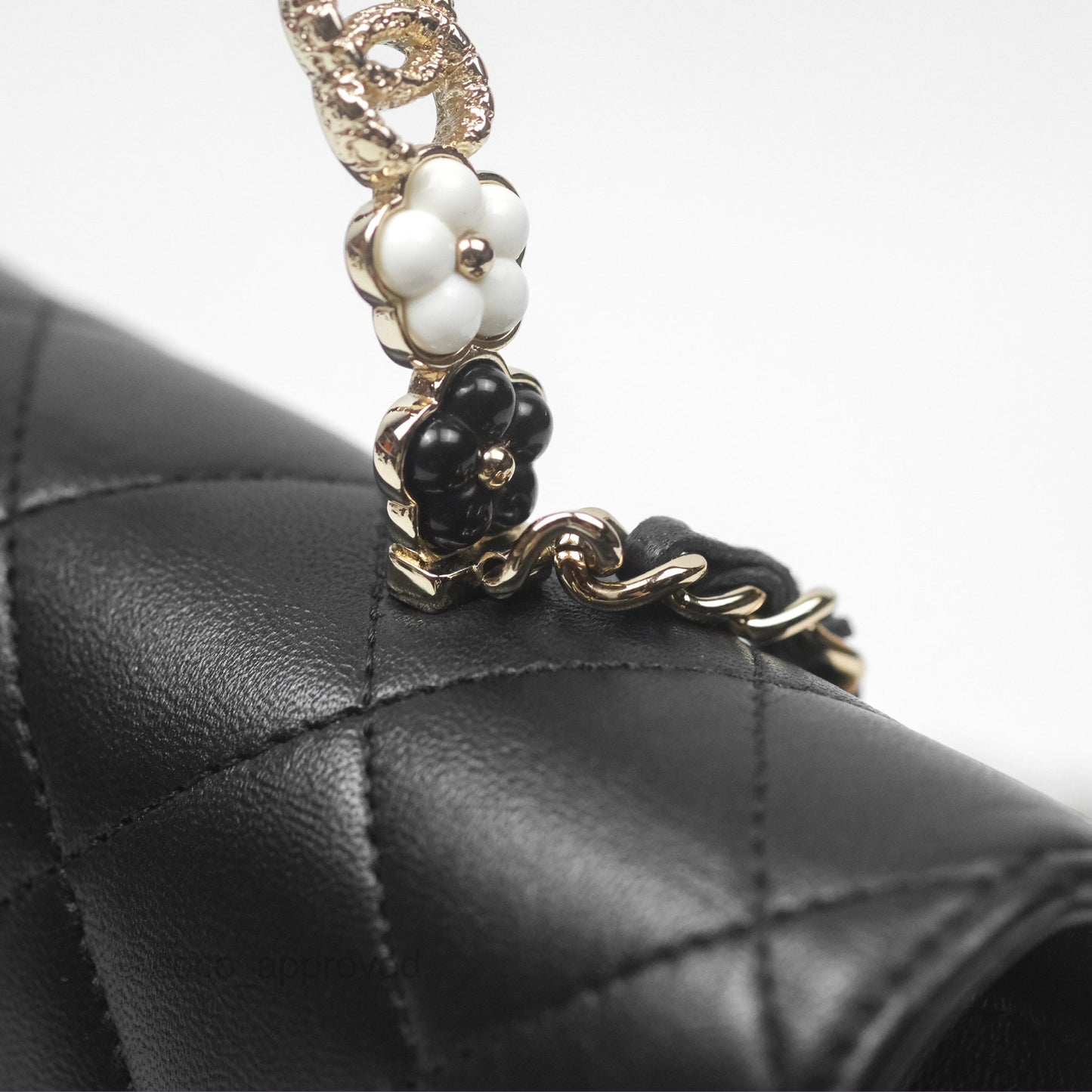 Chanel Camellia Handle WOC with Chain Black Lambskin 23K