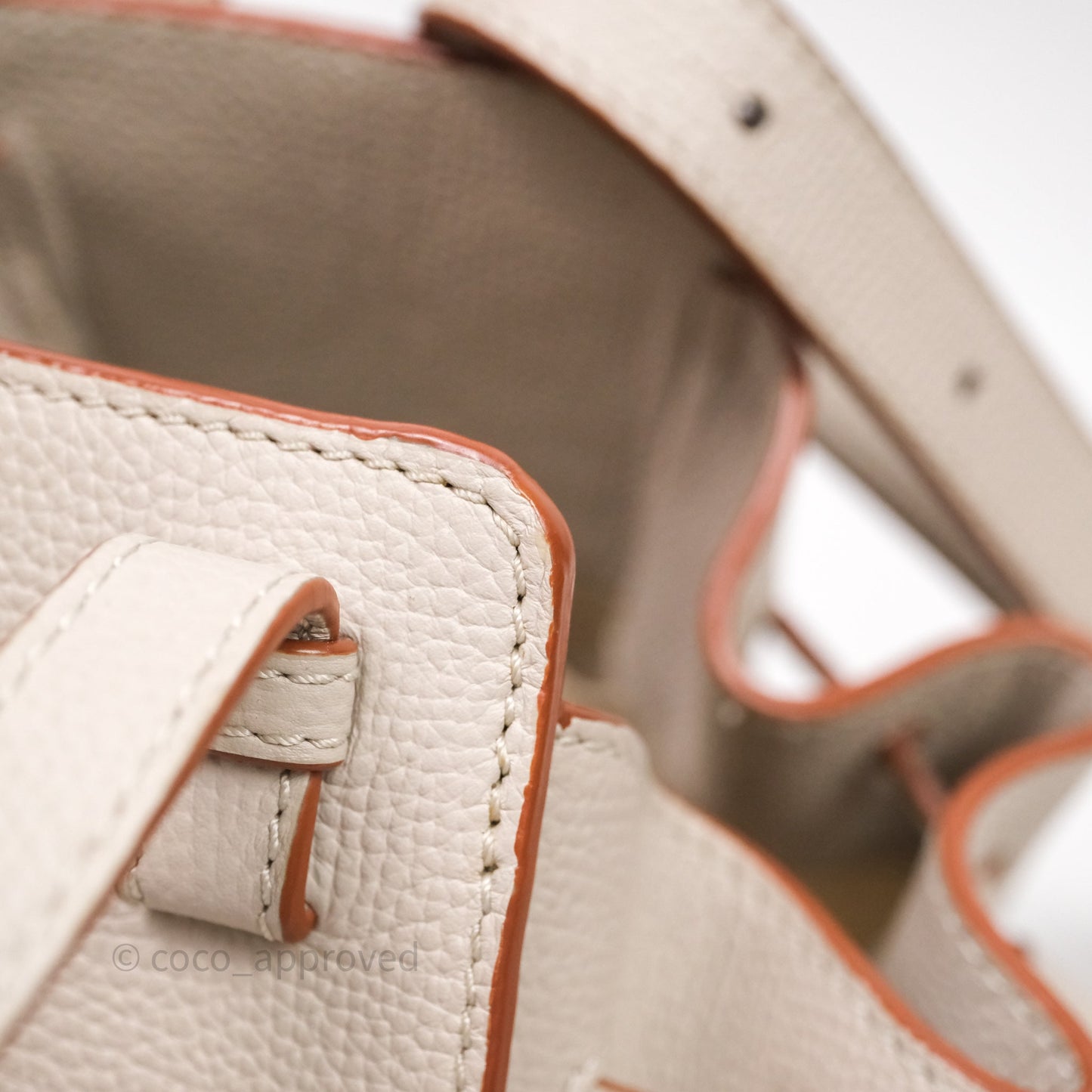 Loewe Mini Hammock Drawstring Light Ghost Calfskin