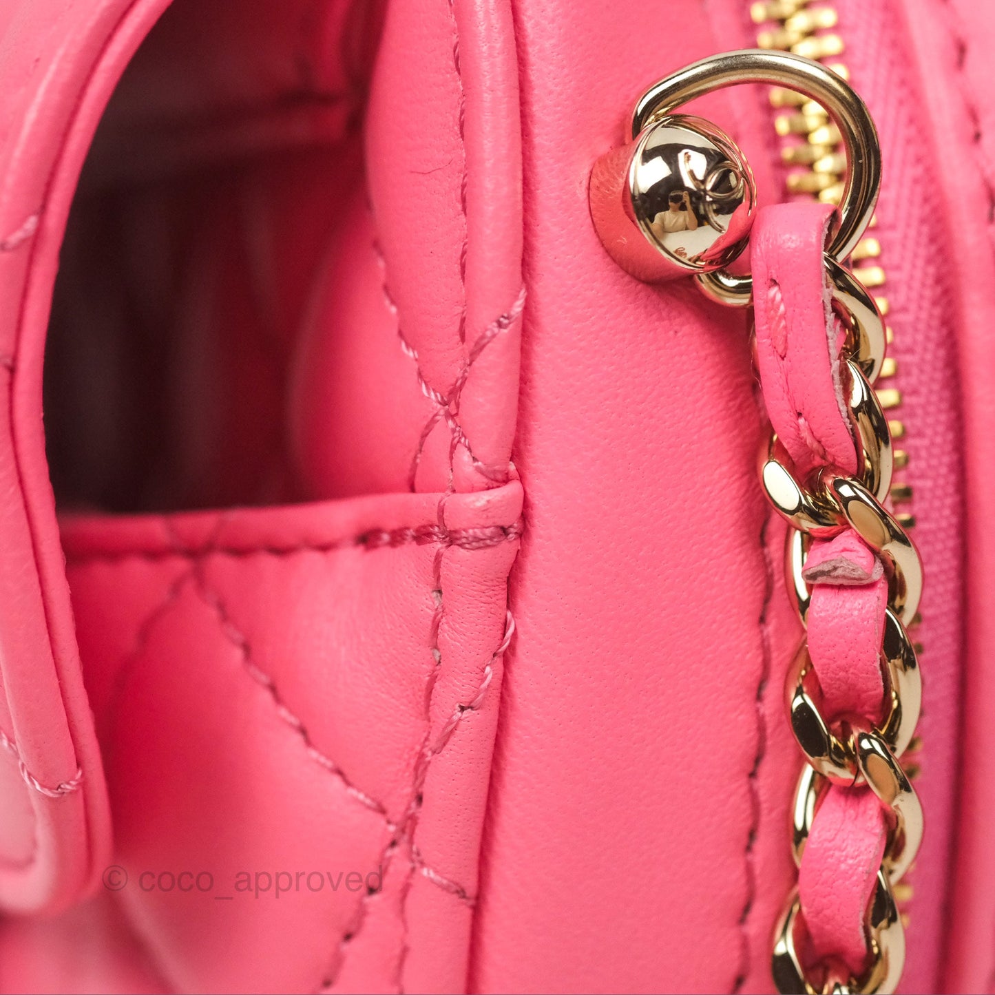 Chanel Large Heart Bag Pink Lambskin Gold Hardware 22S