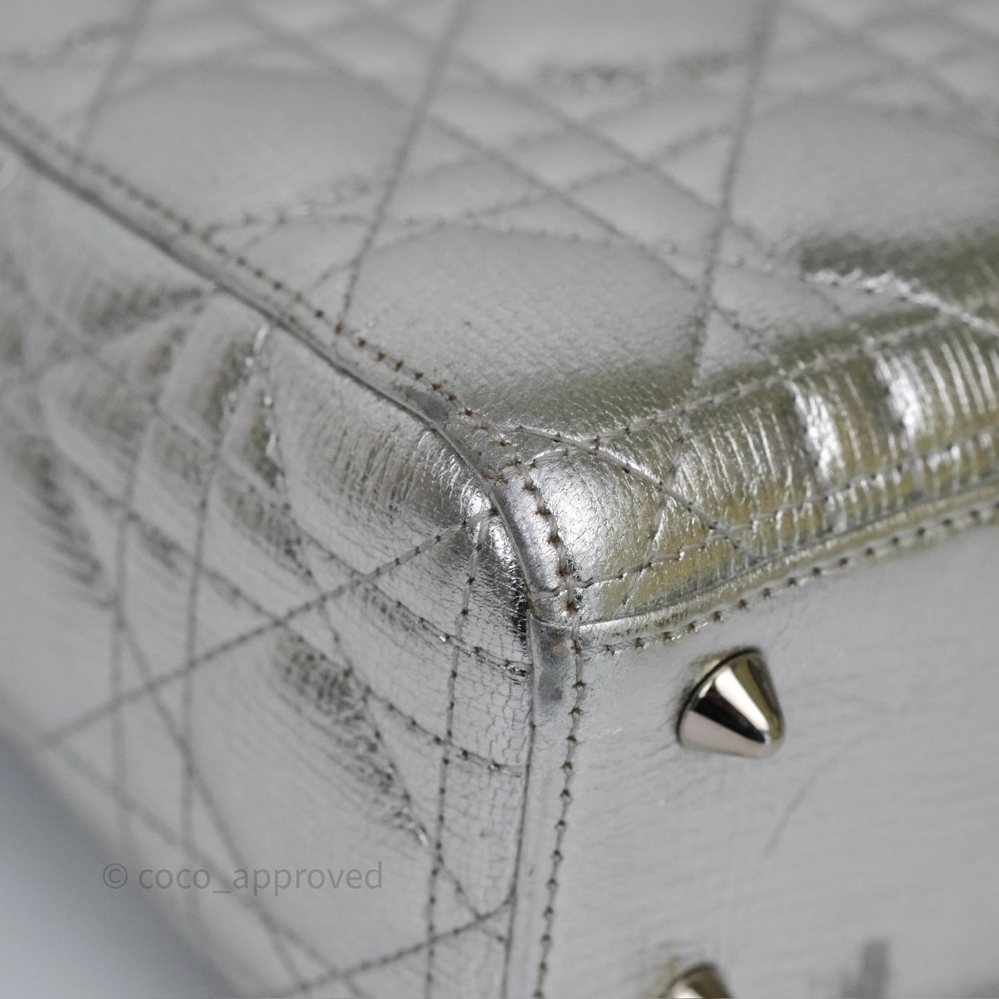 Dior My ABCDior Lady Dior Metallic Silver Cannage