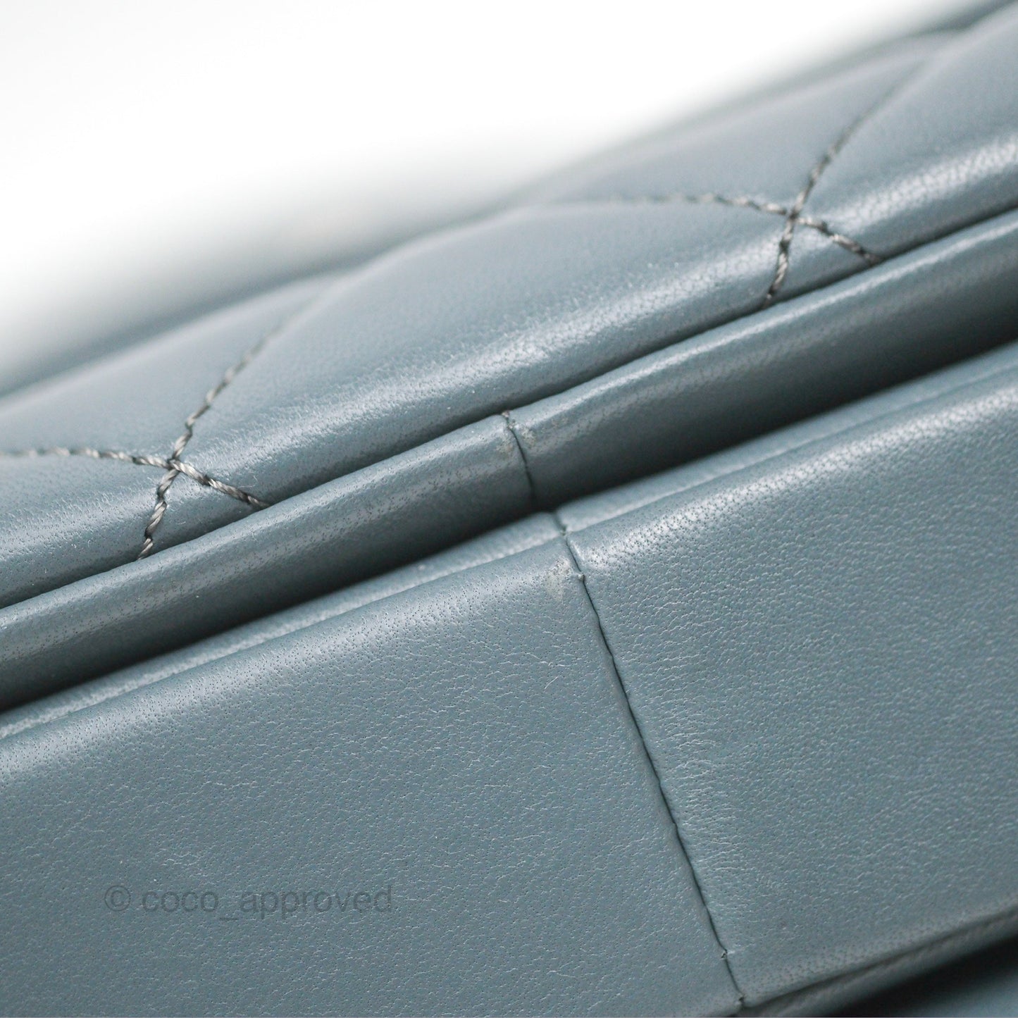 Chanel Small Trendy CC Grey Blue Lambskin Gold Hardware