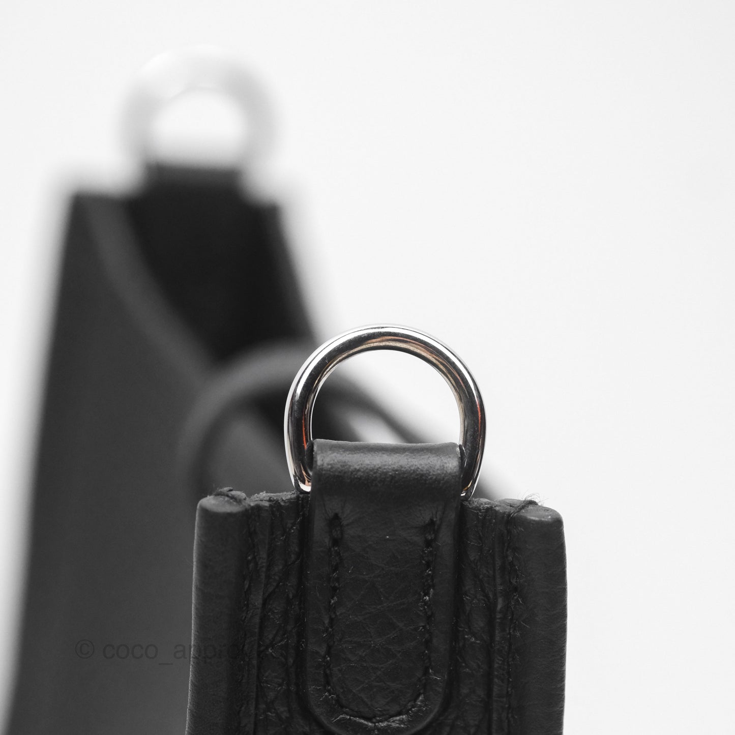 Hermès Mini Evelyne 16 Noir 89 Clemence Palladium Hardware