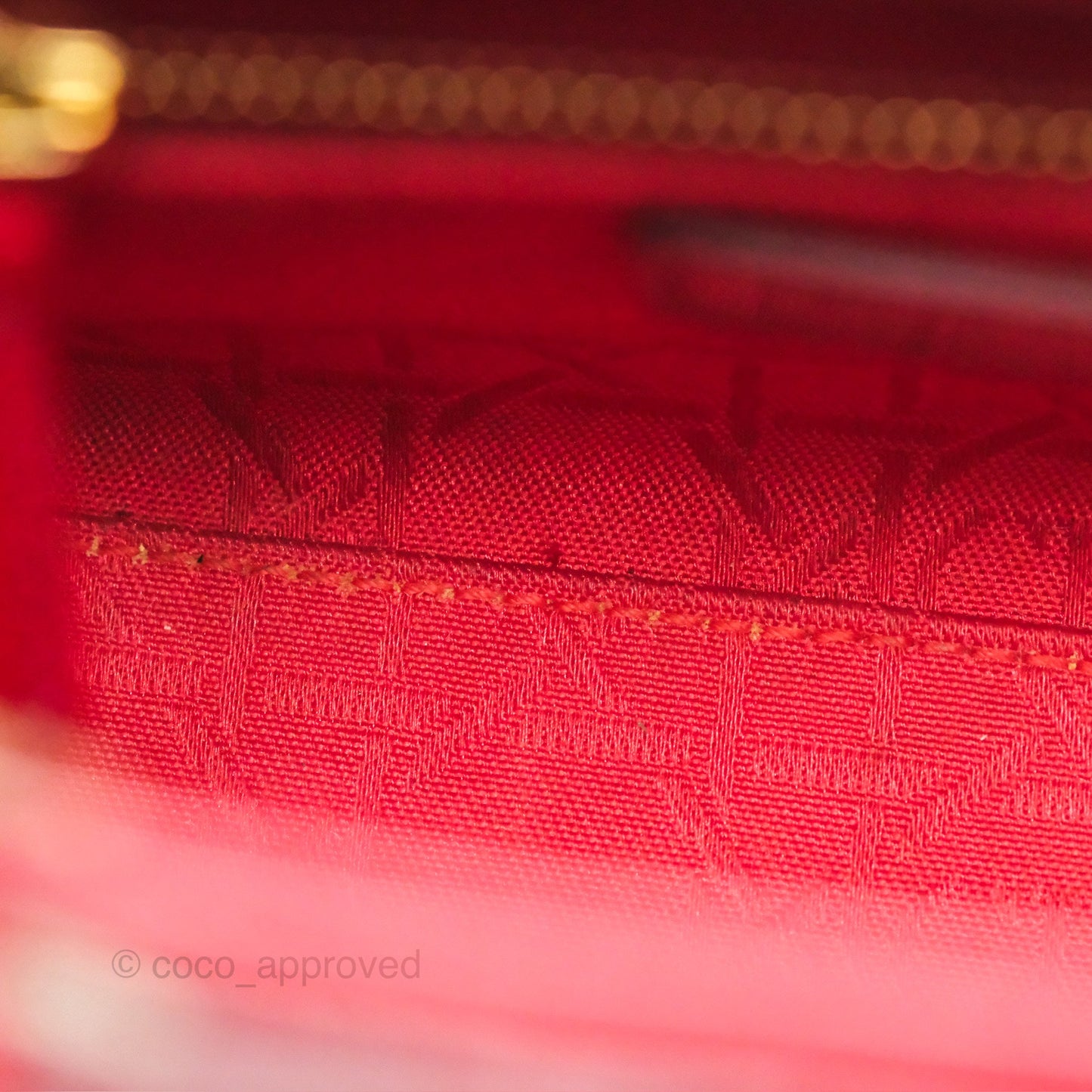 Christian Dior Mini Lady Dior Red Patent Cannage Gold Hardware