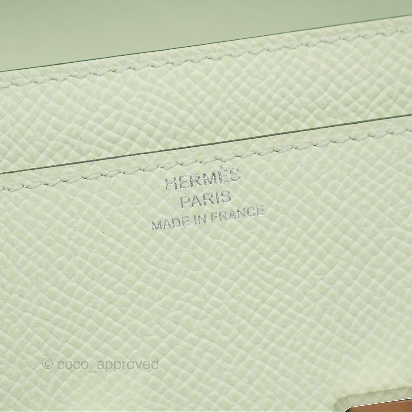 Hermès Constance To Go Wallet Vert Fizz Epsom Palladium Hardware