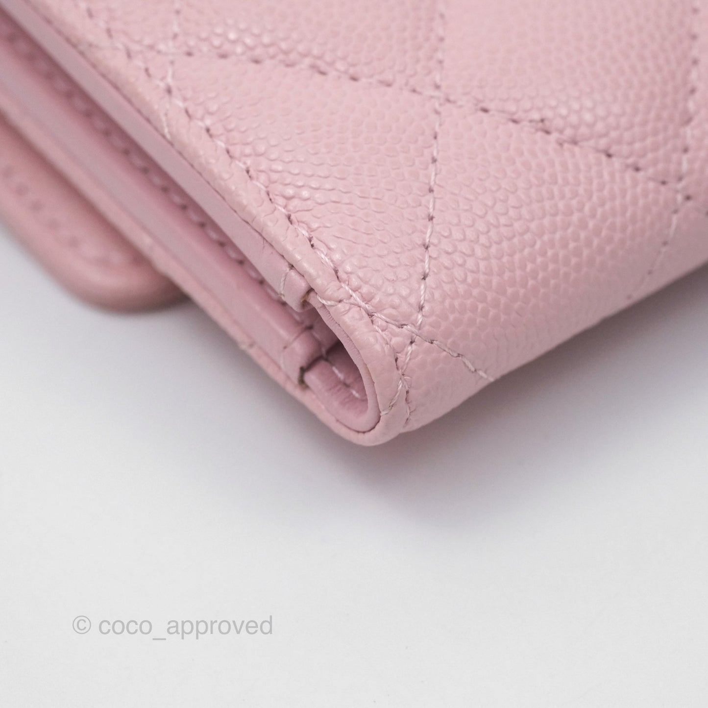 Chanel Classic Short Flap Wallet Pink Caviar Gold Hardware