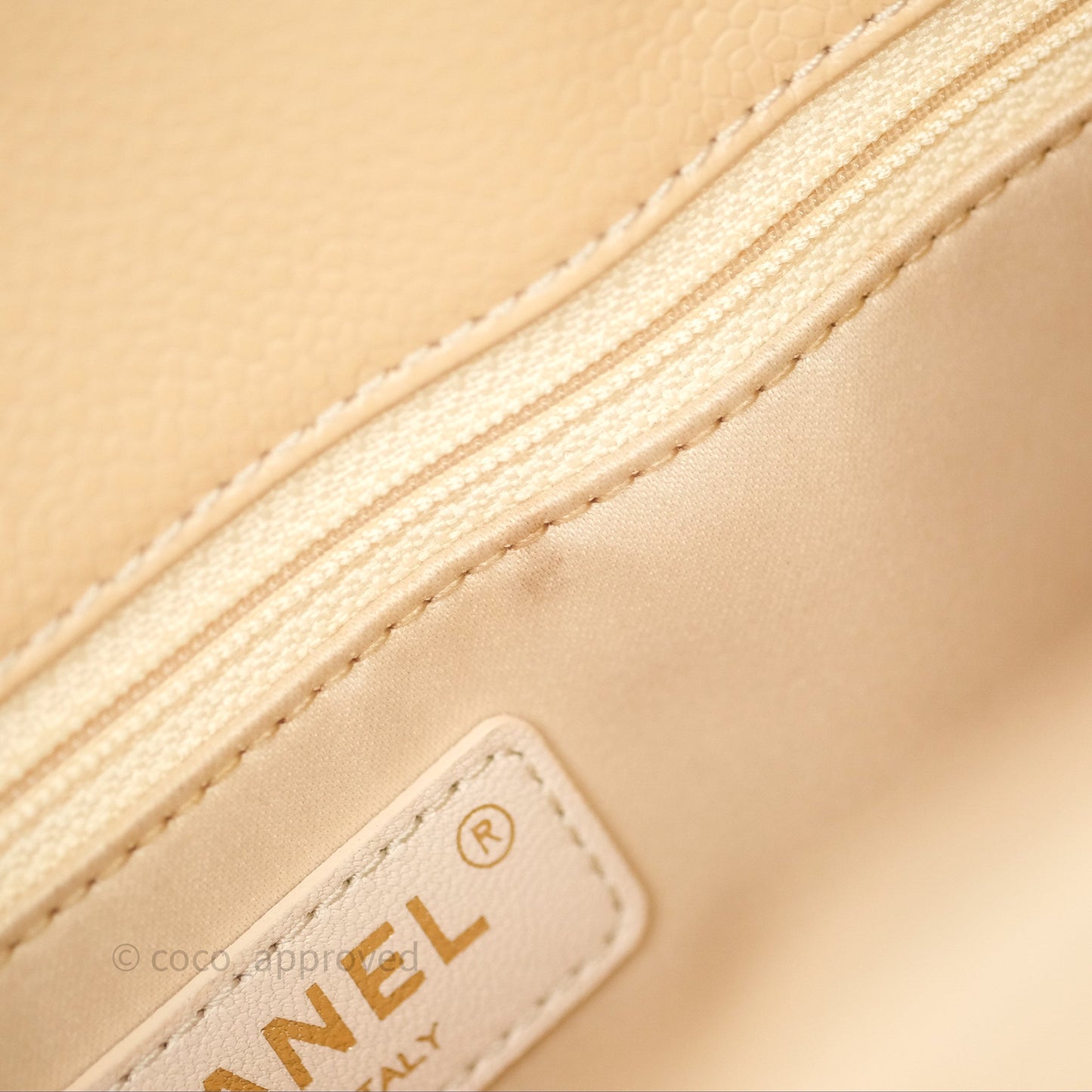 Chanel GST Beige Caviar Gold Hardware