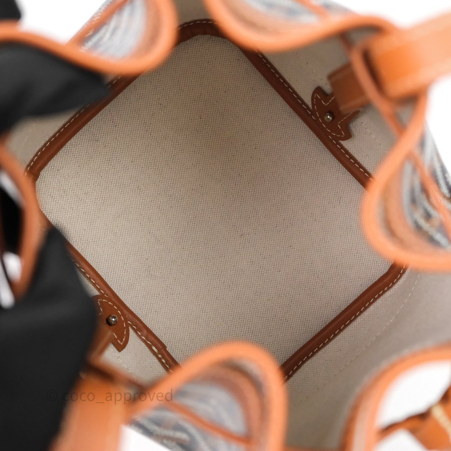 Goyard Petit Flot Bucket Bag Black & Tan Goyardine