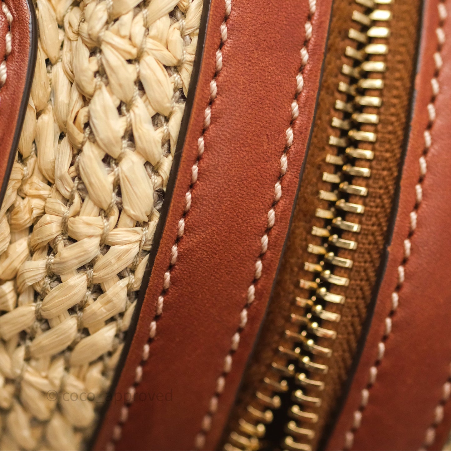 Delvaux Cool Box MM Bohème Raffia Brown