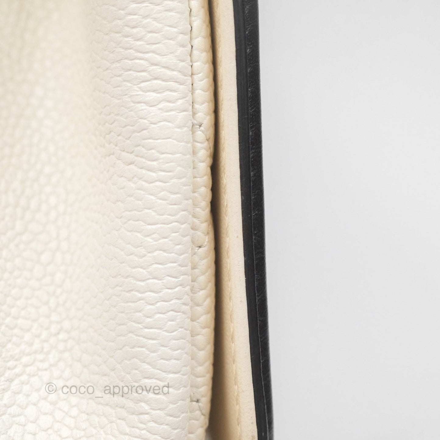 Chanel Small CC Filigree Flap Quilted Ivory Caviar