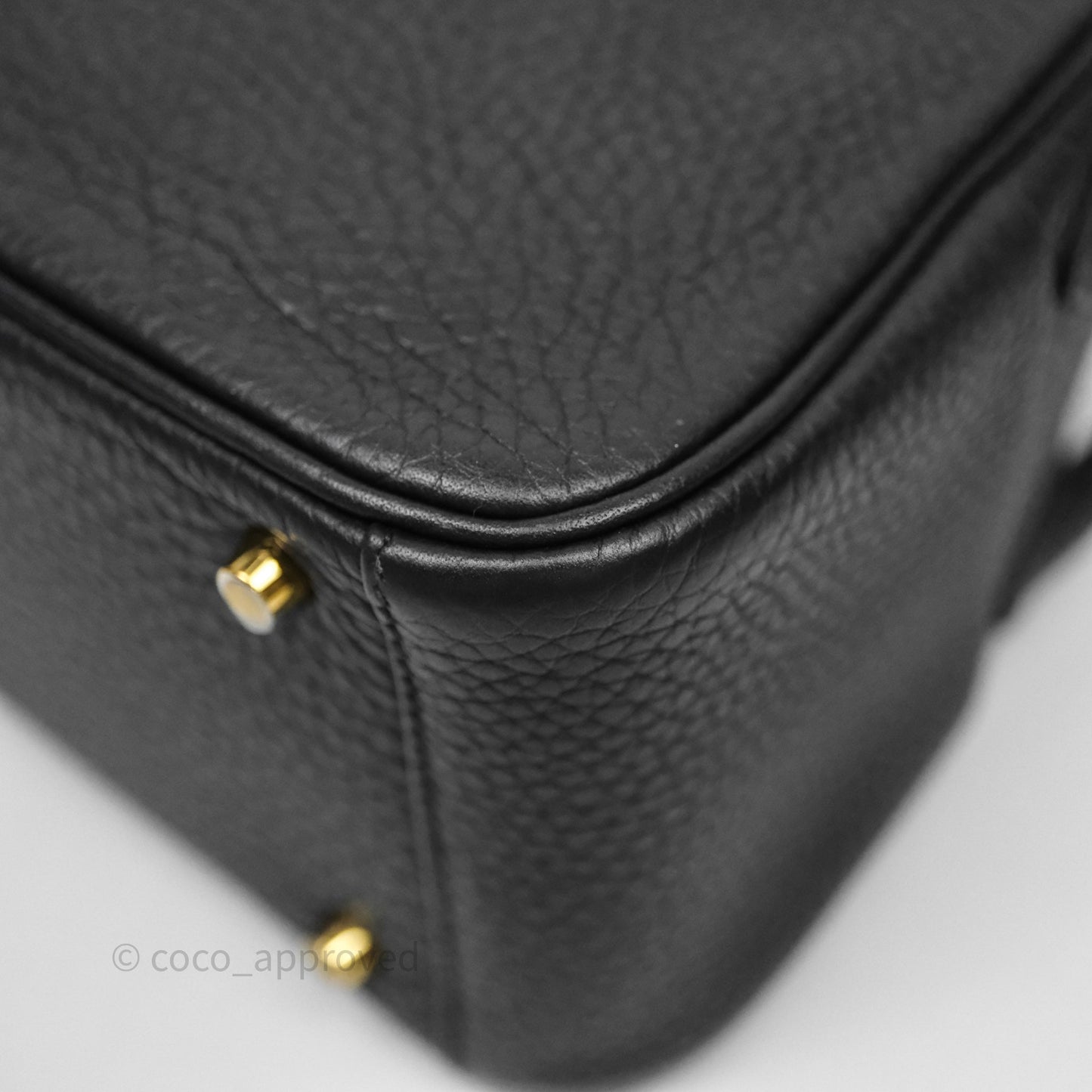 Hermès Mini Lindy 20 Noir 89 Clemence Gold Hardware