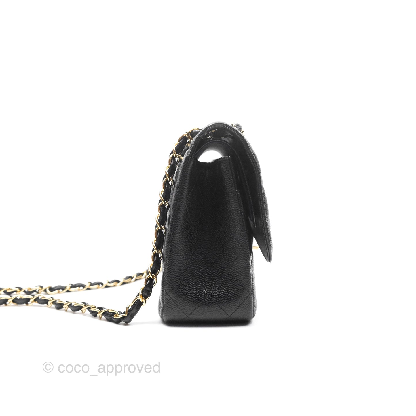 Chanel Jumbo Double Flap Black Caviar Gold Hardware⁣⁣