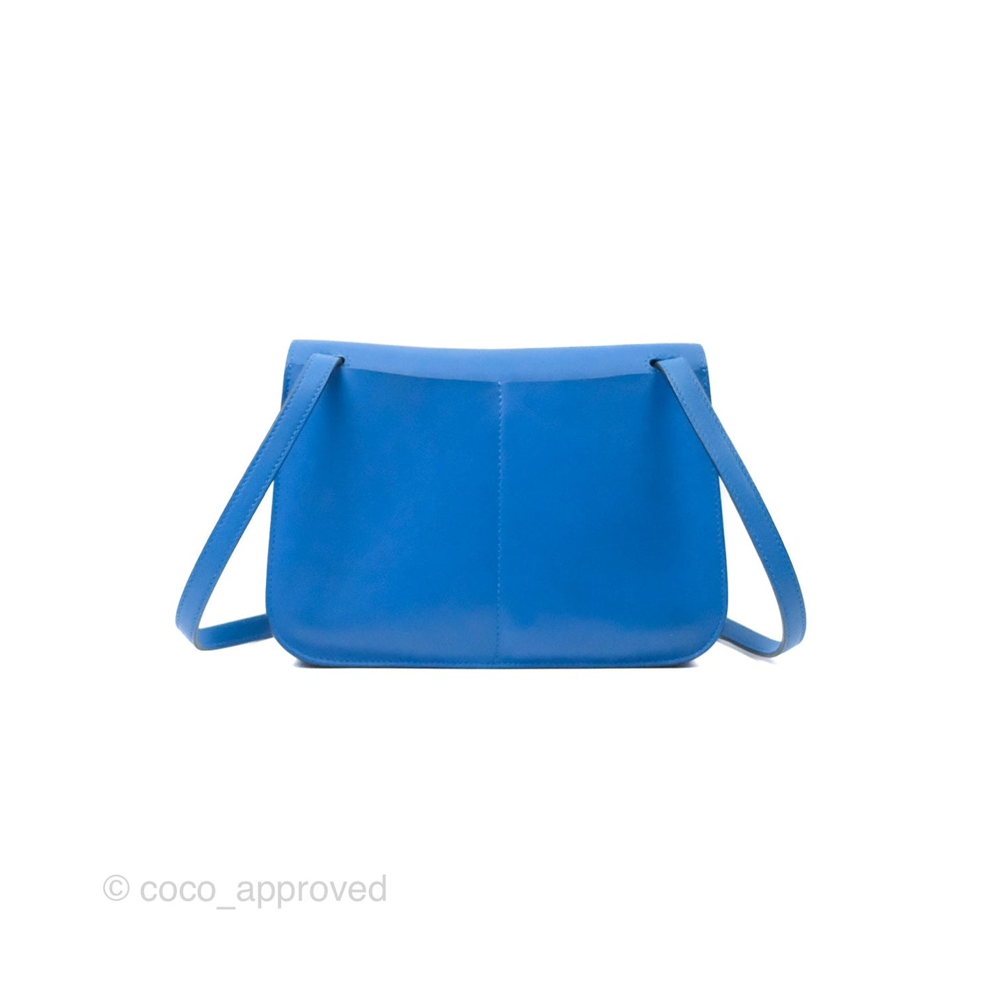 Hermès Halzan 22 Mini Bleu Zellige Swift Palladium Hardware