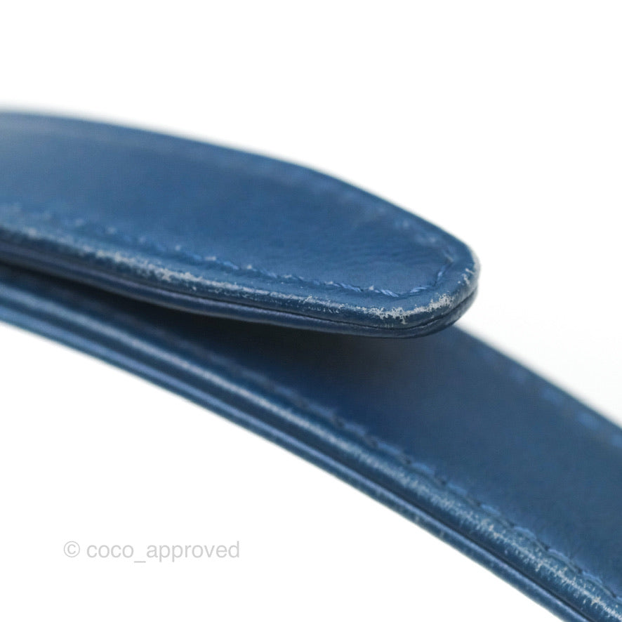 Chanel Medium Boy Blue Denim Tweed Ruthenium Hardware