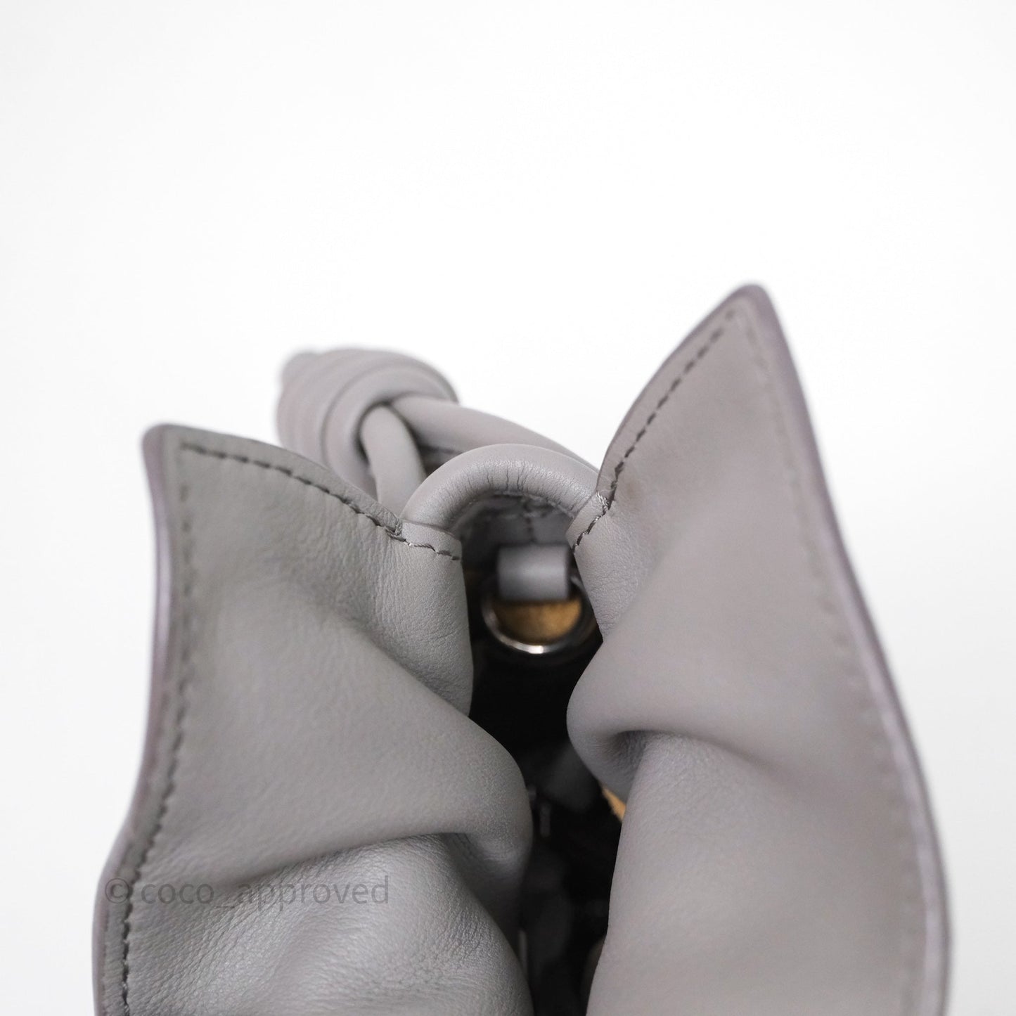 Loewe Mini Flamenco Clutch Nappa Calfskin Grey