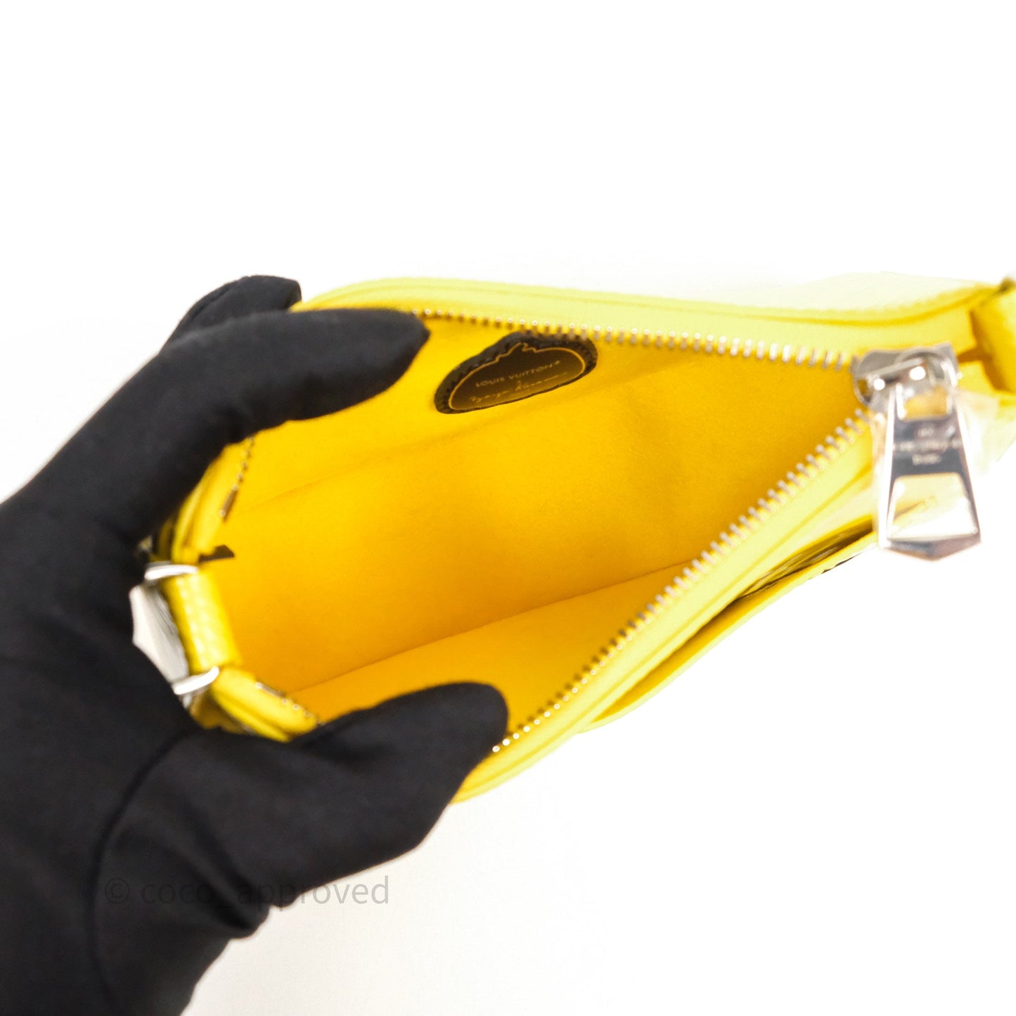 Louis Vuitton x Yayoi Kusama Epi Marellini Bag Infinity Dots Yellow Silver Hardware