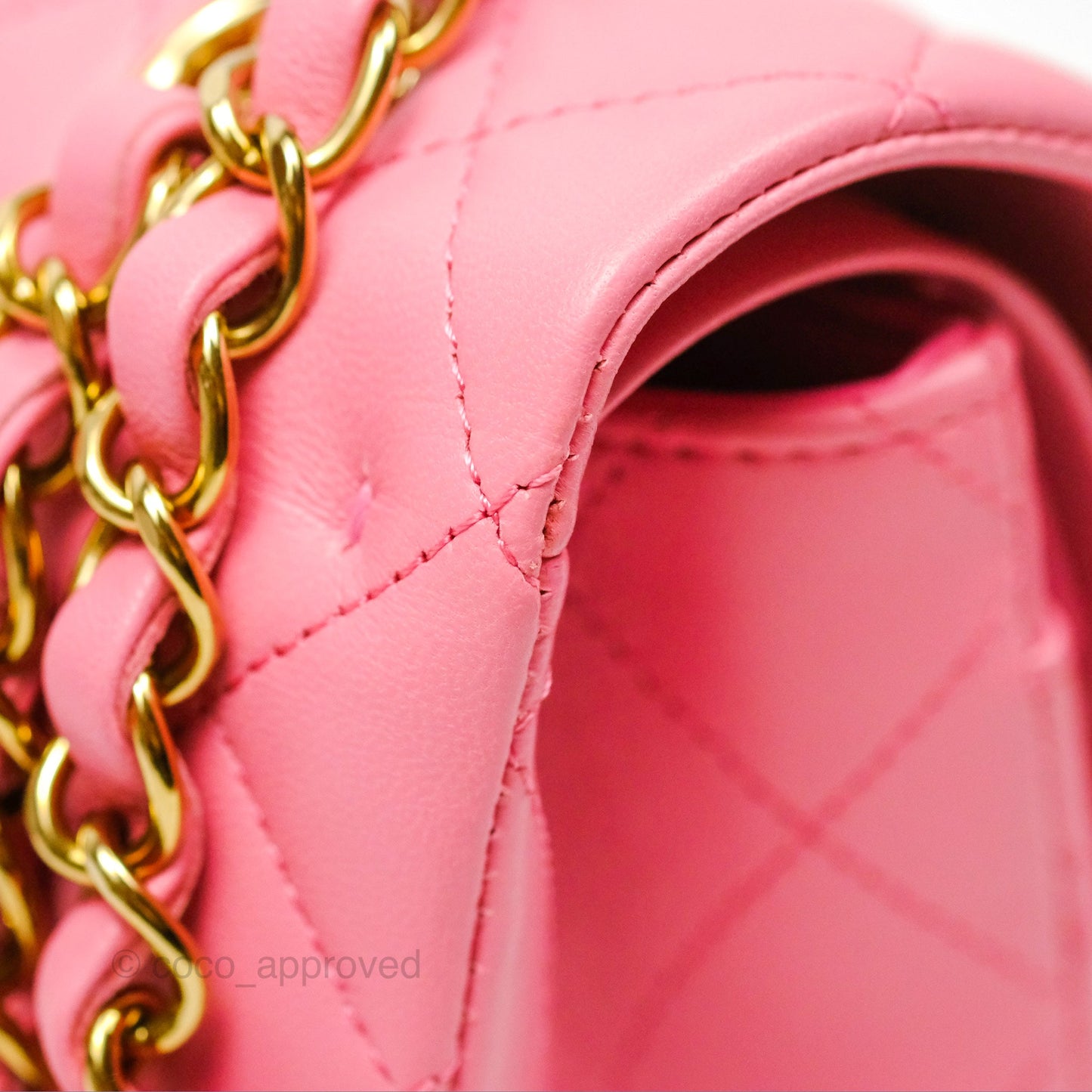 Chanel Small Classic Quilted Flap Pink Lambskin Gold Hardware