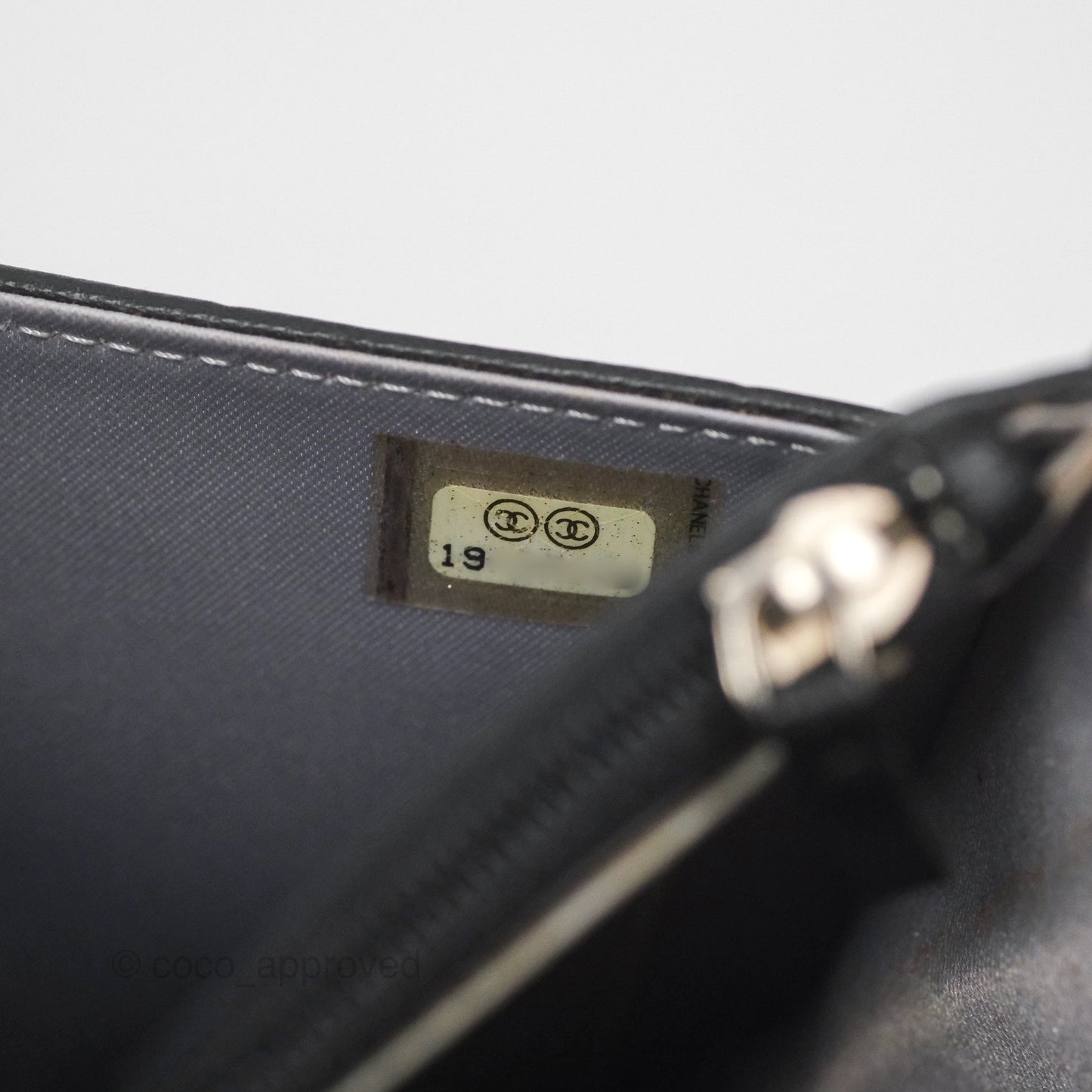 Chanel Camellia Embossed Wallet on Chain WOC Black Lambskin Silver Hardware