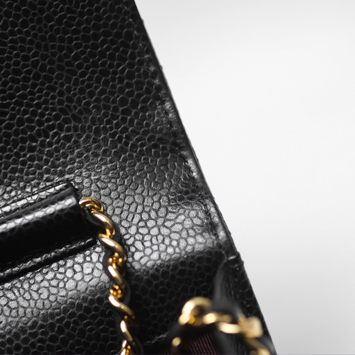 Chanel Quilted WOC Black Caviar Gold Hardware