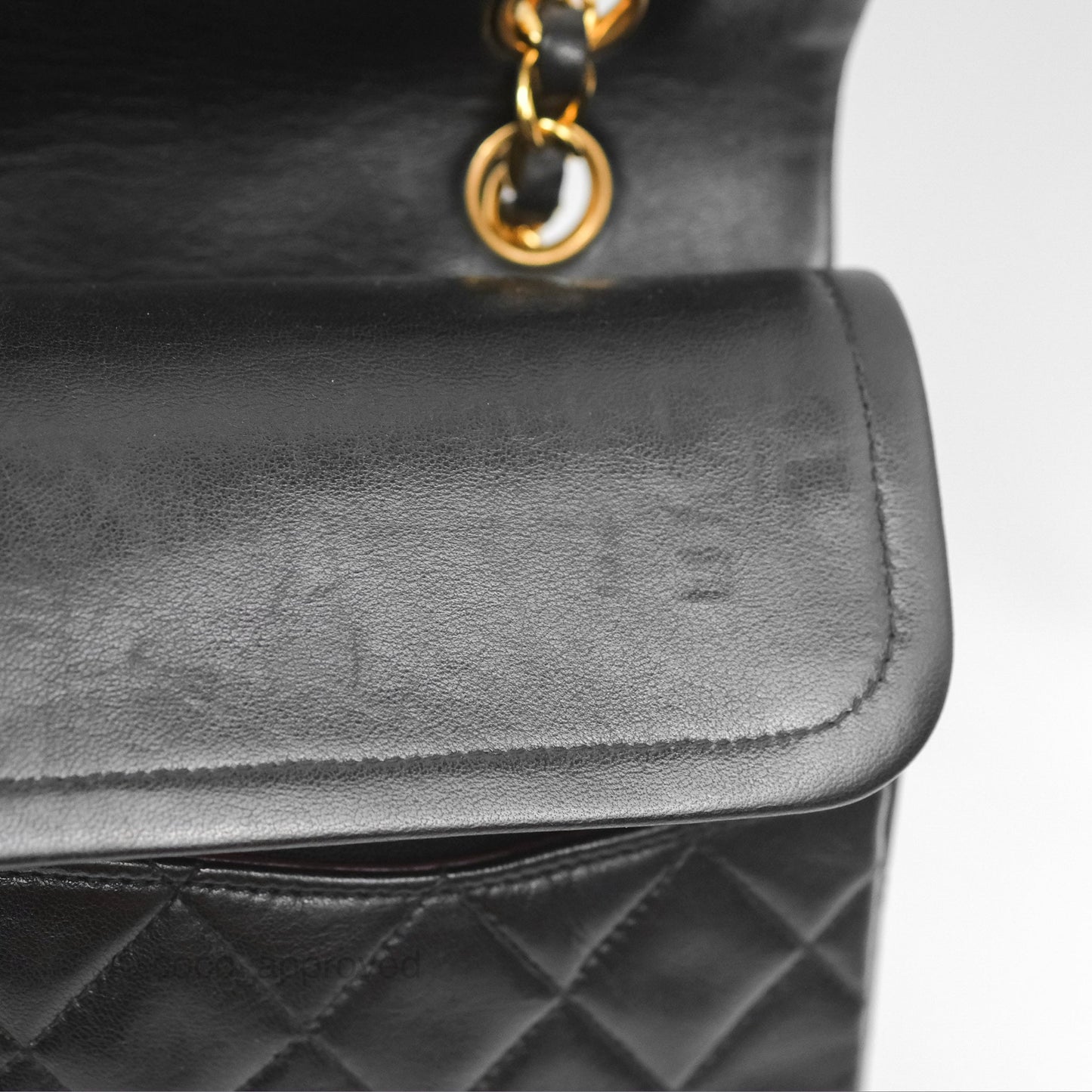Chanel Vintage Classic Medium Flap Black Lambskin 24K Gold Hardware