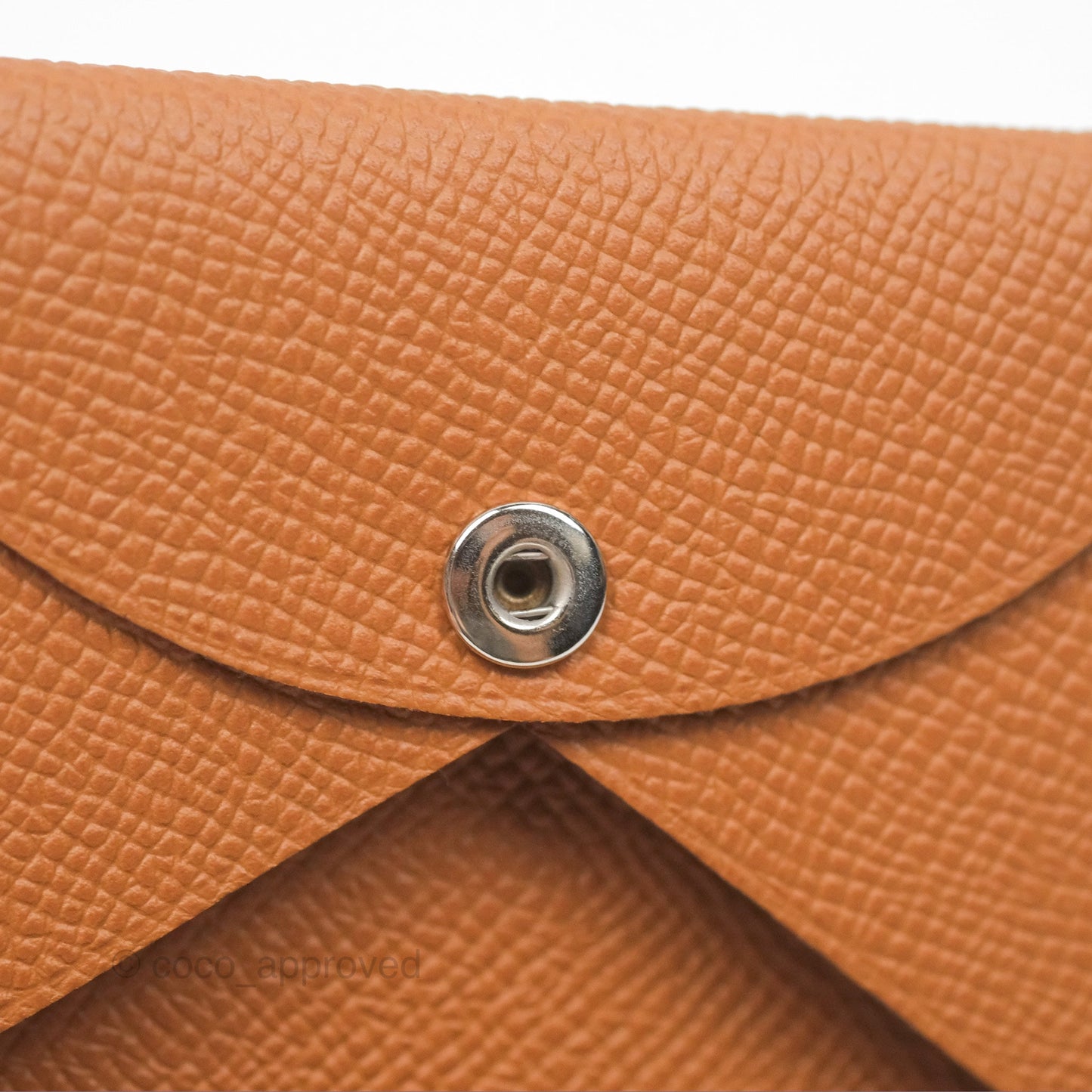 Hermès Calvi Card Holder Gold Epsom