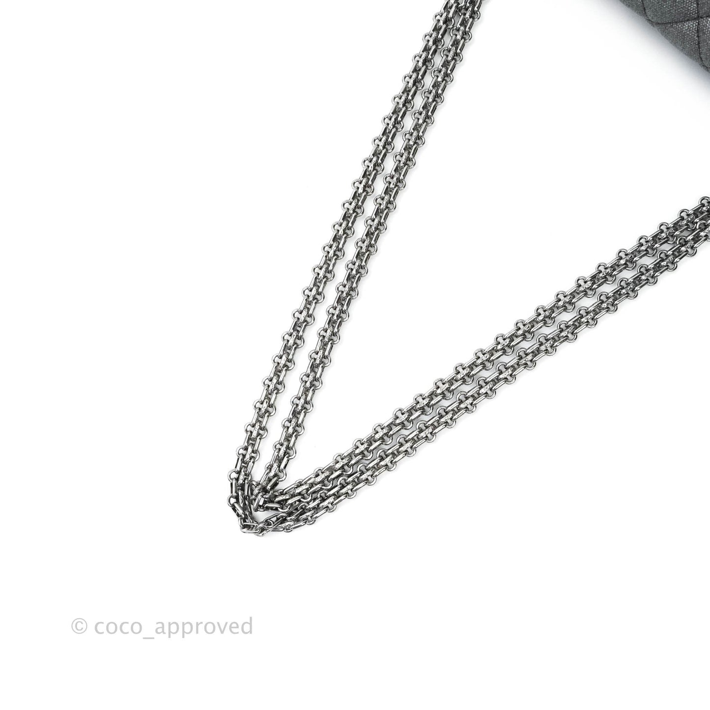 Chanel 2.55 Reissue Lucky Charms 225 Flap Iridescent Metallic Grey Canvas Gun Metal