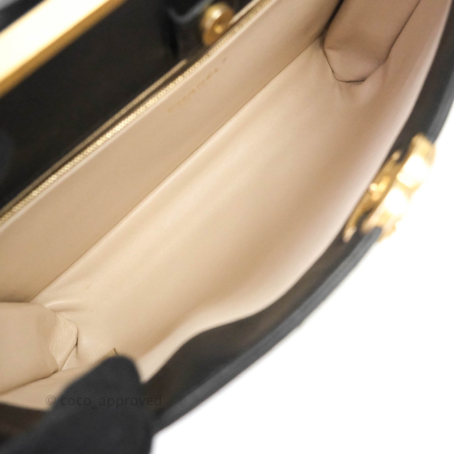 Chanel Flat Quilted Coco Luxe Large Shopping Bag Black Aged Gold Hardware 18P