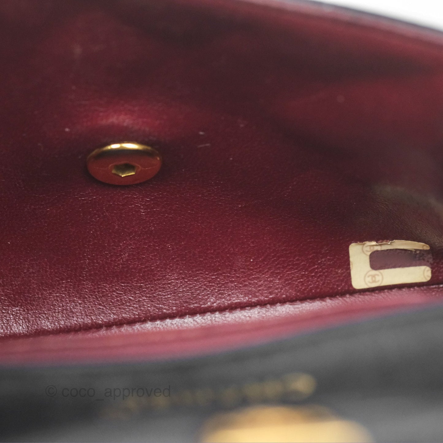 Chanel Vintage Mini Square Black Lambskin 24K Gold Hardware
