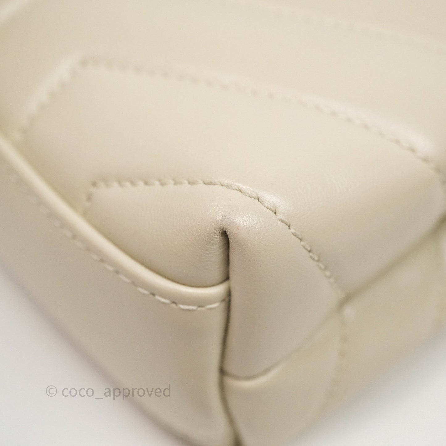 Saint Laurent Small Loulou Flap Bag Beige Calfskin Gold Hardware