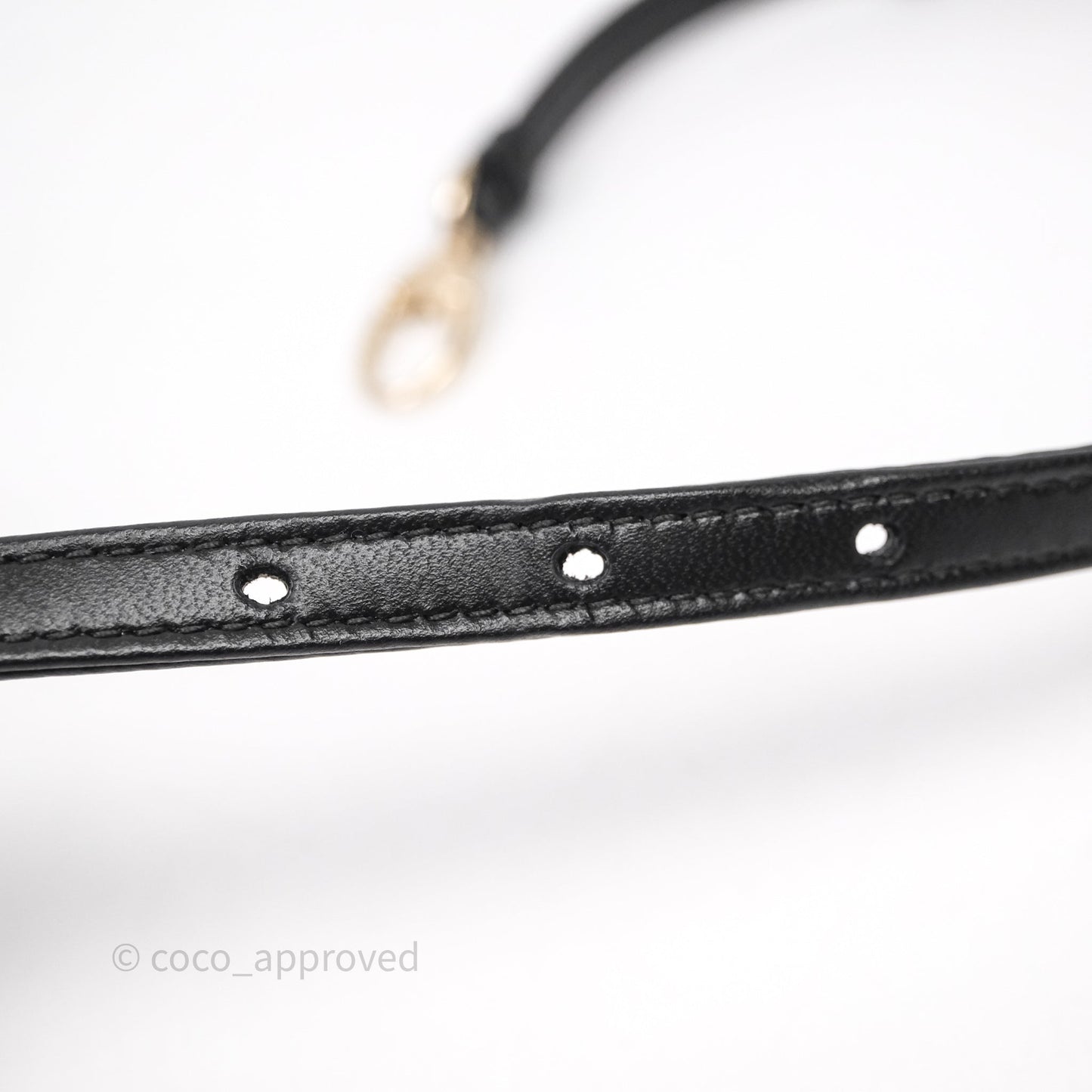 Dior Mirco Lady Dior Black Cannage Calfskin with Diamond Motif Gold Hardware