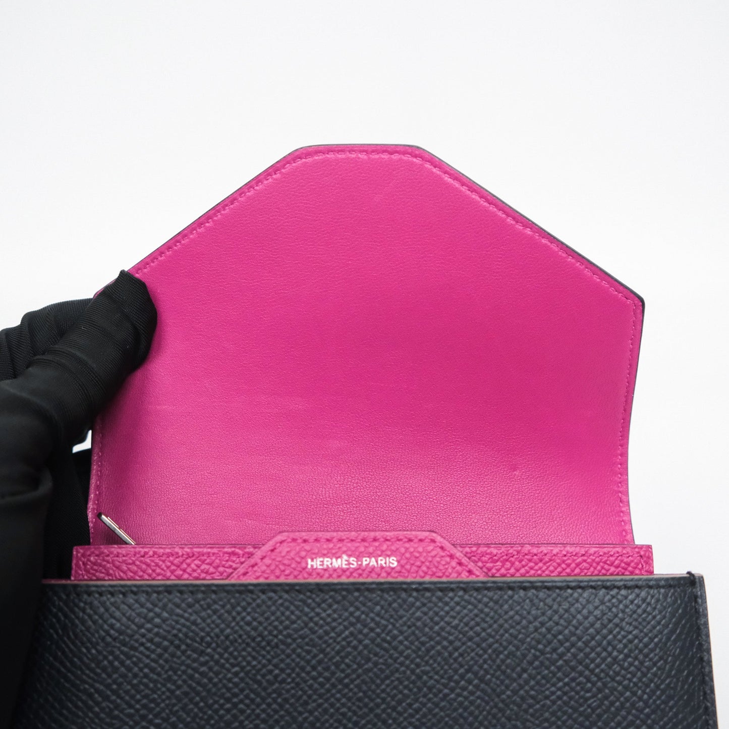 Hermès Passant Compact Wallet Epsom Purple