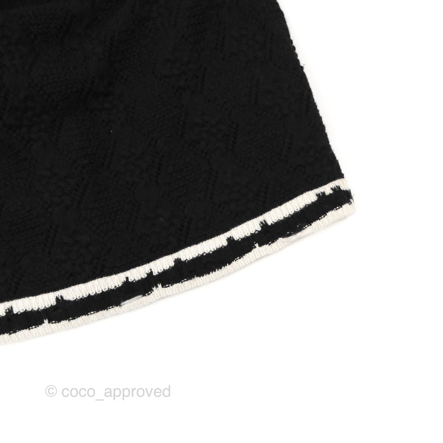 Chanel Black & White Cashmere Cardigan 22C