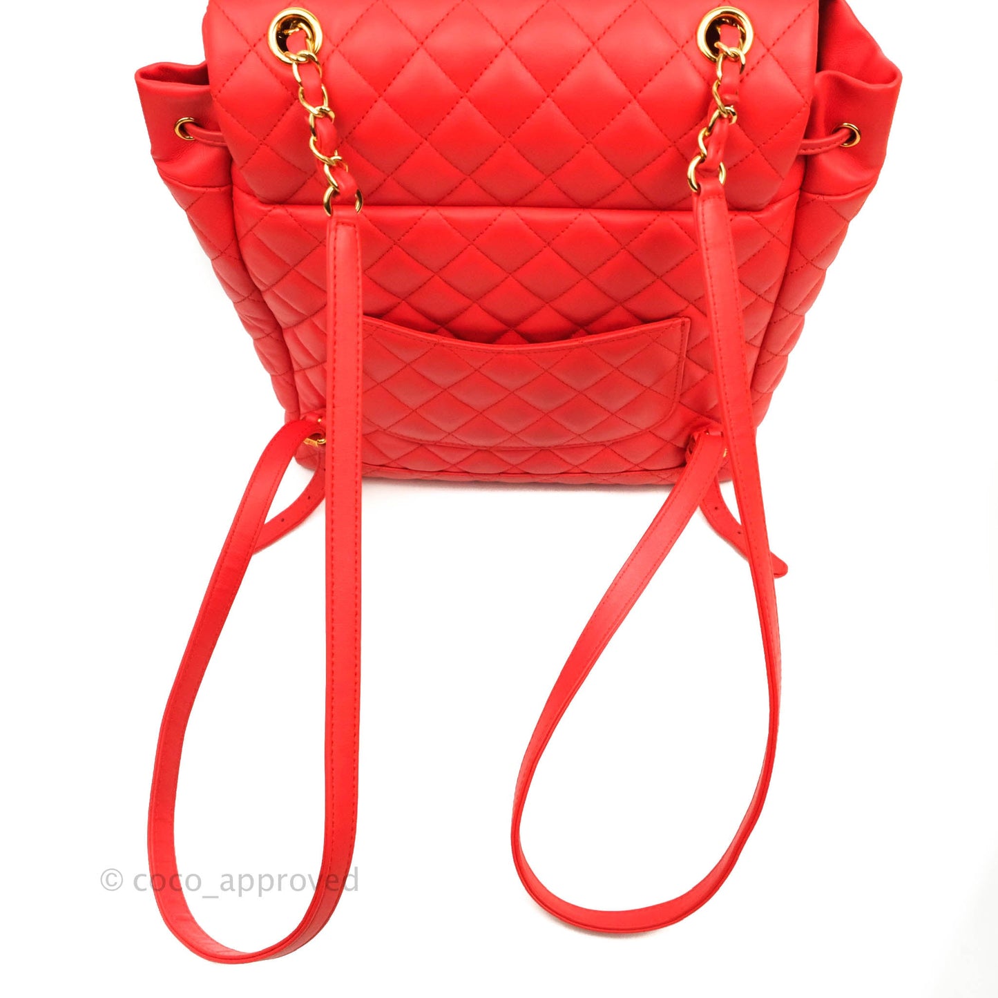 Chanel Quilted Urban Spirit Backpack Red Calfskin Gold Hardware