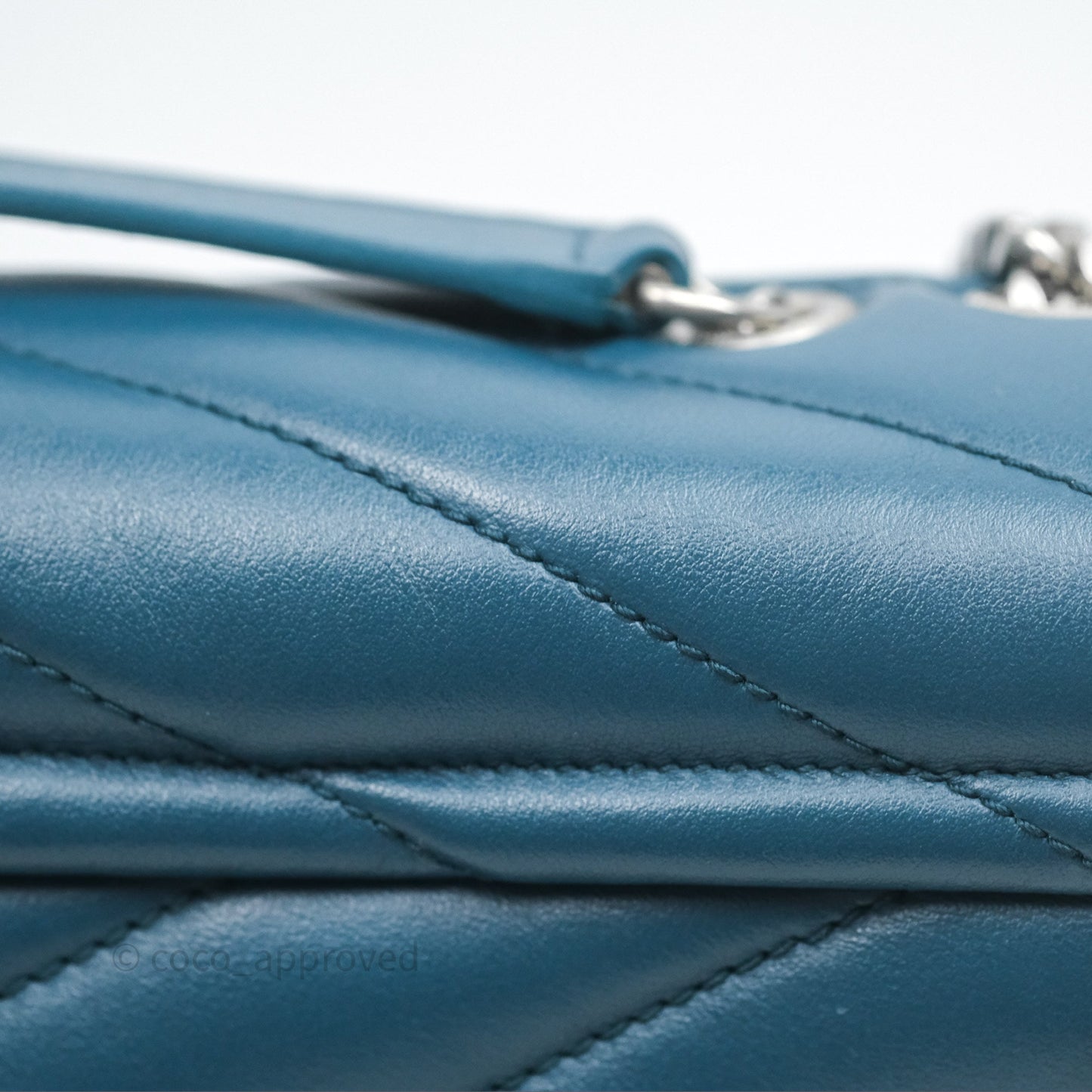 Saint Laurent Loulou Small Flap Bag Turquoise Blue Ruthenum Hardware