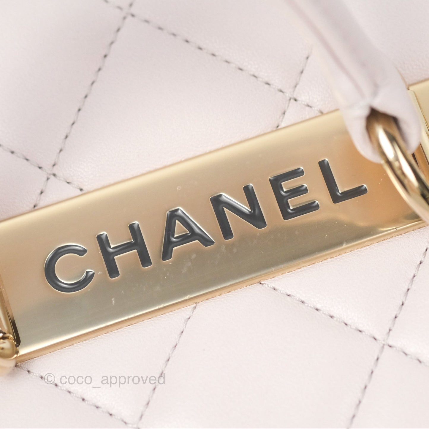 Chanel Small Quilted Top Handle Vanity Case Light Lilac Lambskin Gold Hardware